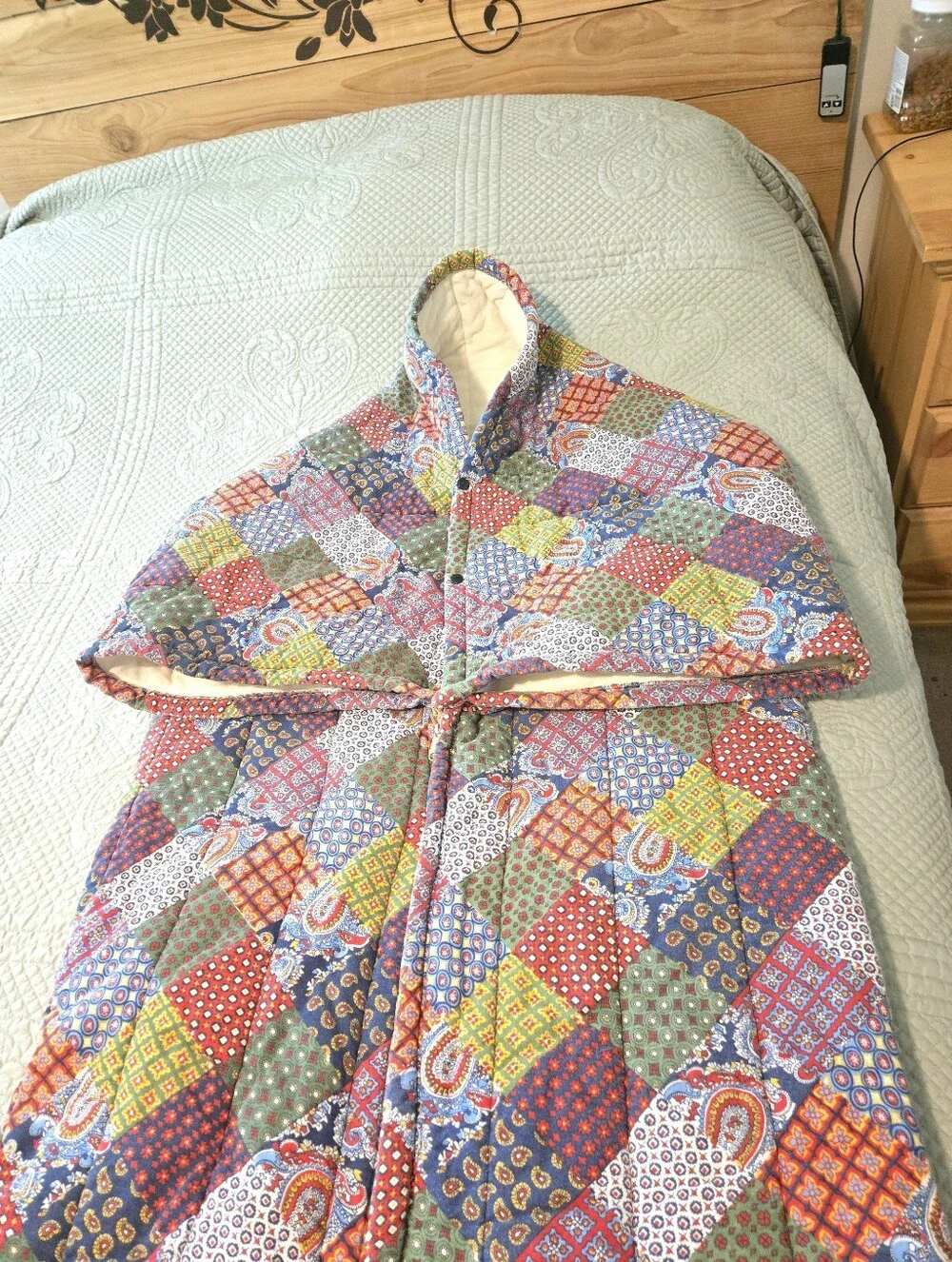 VTG 1970s Heritage Quilts Snug Sack Body Sleeping Bag Patchwork 30” X 70 Windsor